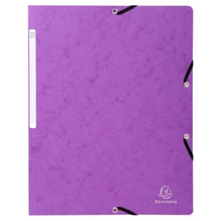 Chemise à élastique sans rabat carte lustrée 400gm2 - A4 - Violet - x 25 - Exacompta