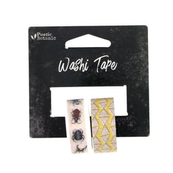 MégaCréa DIY - Washi tape Poetic botanic 1,5 cm 2 rouleaux