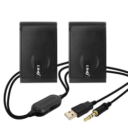 Enceinte Filaire Jack 3.5mm Haut-Parleur 3W x 2 LinQ A2035 noir