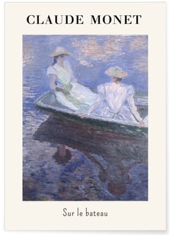 Affiche Claude Monet - Sur le Bateau | A3 : 29,7x42cm
