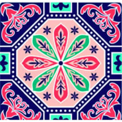 Artemio - Sticker mosaique autocollant 12,5cm carreaux ciment 5
