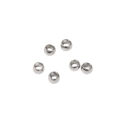 Perle à écraser, platine, 0,8mm / 1,5mm ø, 40 pces