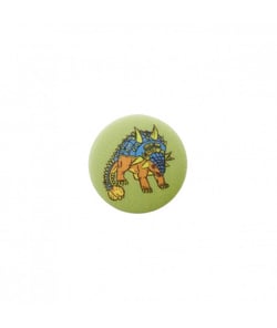 Carte de 3 boutons Dinosaure polyester à queue 15mm - Prym Ankylosaure Vert