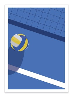 Affiche 50 x 70 cm -  Volley Ball - LPX Illustration