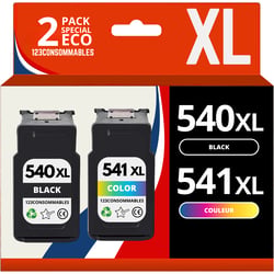 PG540 / CL541 XL - Pack 2 cartouches Canon 540/541 compatibles Pixma MG3650 MG3550 - 123CONSOMMABLES