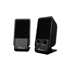 MediaRange Enceintes Stéréo 2x 3W pour Ordinateur Alimentation USB Noir