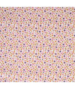 Tissu coton petites fleurs Pio de 150 cm de largeur Ocre/marine Multicolore vendu par 50 cm
