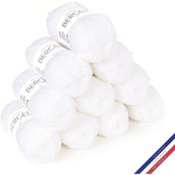 10 pelotes de laine - Blanc neige - 100% acrylique - Bergère de France - Barisienne 7
