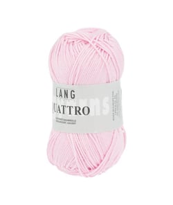 Fil à tricoter 100% coton QUATTRO - Lang Yarns 09 Rose