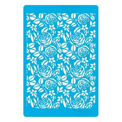 Pochoir plastique souple réutilisable 18,5 x 14,5 cm Fabrika Decoru FLEUR ROSE 293