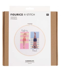 Kit de broderie Figurico Amour d'été - Rico Design Multicolore
