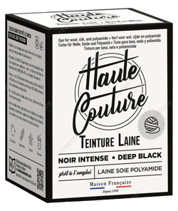 Teinture pour Laine, Soie, Polyamide 300g - Haute Couture : Longue Tenue & Facilité d'Utilisation Noir Intense