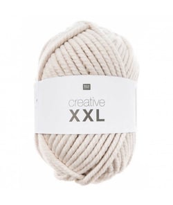Pelote de laine à tricoter CREATIVE XXL 1000 gr ! - Rico Design 01 Ecru