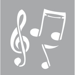 Graine Créative - Pochoir 8 x 8 cm Musique