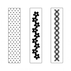3 MATRICES D'EMBOSSAGE ANNIVERSAIRE - 3X15 CM