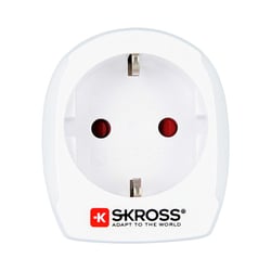 Skross Adaptateur de Voyage Prise Europe vers Danemark Type K  16A Blanc