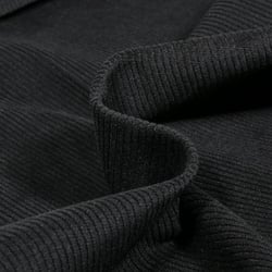 Tissu Velours d'ameublement côtelé Lena Noir