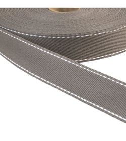 Bobine 20m sangle point sellier 30mm gris noir
