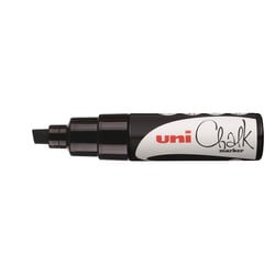 Lot de 6 marqueurs craie - Pointe biseautée large 8 mm - UNI-BALL - Noir - CHALK Marker