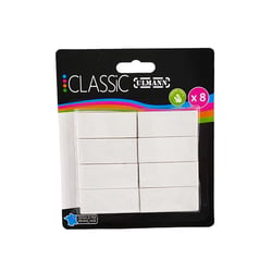 Gomme - Blanche - Scolaire - Rectangulaire - Lot de 8 - Ulmann