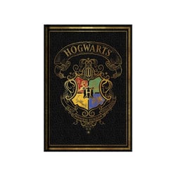 Carnet de Notes Harry Potter Blason Poudlard Coloré - Noir