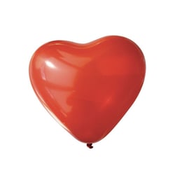 Graine Créative - Ballons de baudruche gonflables Rouge Coeur (x10)