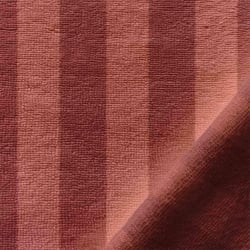 Tissu Micro Eponge Bambou à rayures Marsala et Paprika