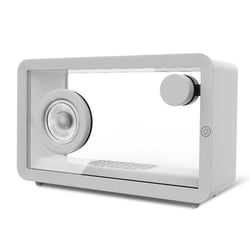 Enceinte Bluetooth Transparente Avec Lumière Ambiante Et Son HiFi Immersif Blanc YONIS
