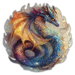 Dragon Céleste - Puzzle en bois - Boite en carton