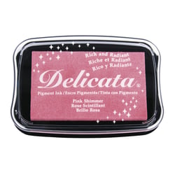 Tampon encreur Delicata métallique , rosé, 9,9x6,8x1,9cm, taille L