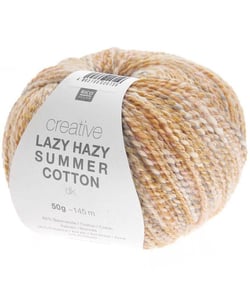 Pelote de coton à tricoter Creative LAZY HAZY SUMMER COTTON - Rico Design 19 Camel marron
