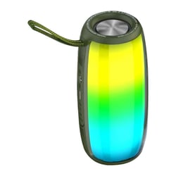 Enceinte Waterproof Bluetooth 5.0 Son Haute Fidélité Lumière RGB Autonomie 6h Vert YONIS