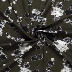 Tissu Jersey Milano  Ponte Di Roma Motifs Abstraits sur fond Gris souris