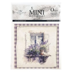 Lot de 6 papiers de riz assorties 14,8 cm Itd Collection PROVENCE 81