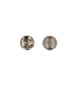 Lot de 6 boutons métal ancre argent