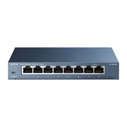 Commutateur TP-LINK - TL-SG108 - Boîtier métal - Gris - 15,8 x 10,1 x 2,5 cm