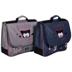 Cartable Chacha Miaou 38 CM - Haut de gamme GRIS