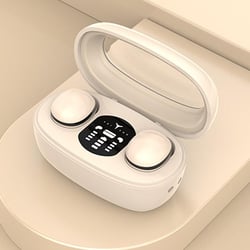 Ecouteurs Bluetooth TWS Mini Sans Fil Réduction De Bruit Longue Autonomie Beige 2 YONIS