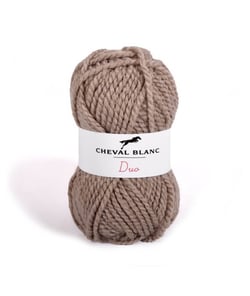 Pelote à tricoter DUO - Cheval Blanc 304 Taupe