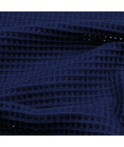 Tissu coton Nid d'Abeille de 150 cm de largeur Bleu vendu par 50 cm
