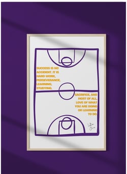 Affiche LeBron James - Citation succès | A3 : 29,7x42cm
