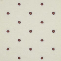 Tissu Sherpa Fleurs brodées sur fond Ecru