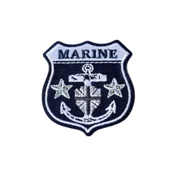 Ecusson thermocollant blason marine bleu 4,5cm x 4,5cm