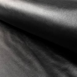 Tissu Simili cuir d'habillement souple uni Noir