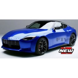 Voiture Miniature de Collection - MAISTO - NISSAN 400Z - 2022 - Blanc - Détails Bleus et Noirs