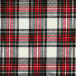 Tissu Tartan Ecossais Inverness touché laine léger Rouge - Au mètre