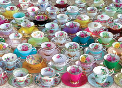 Puzzle 1000 pièces - Collection de Tasses à Thé - Eurographics