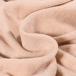 Tissu Jersey Velours Eponge Lua uni Beige