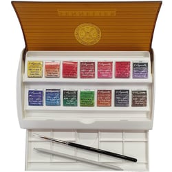 Boîte peinture aquarelle extra-fine Sennelier pinceau et crayon estompe