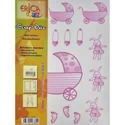Stickers Muraux - Fille - Autocollants - Repositionnables - 17 Stickers - Erica